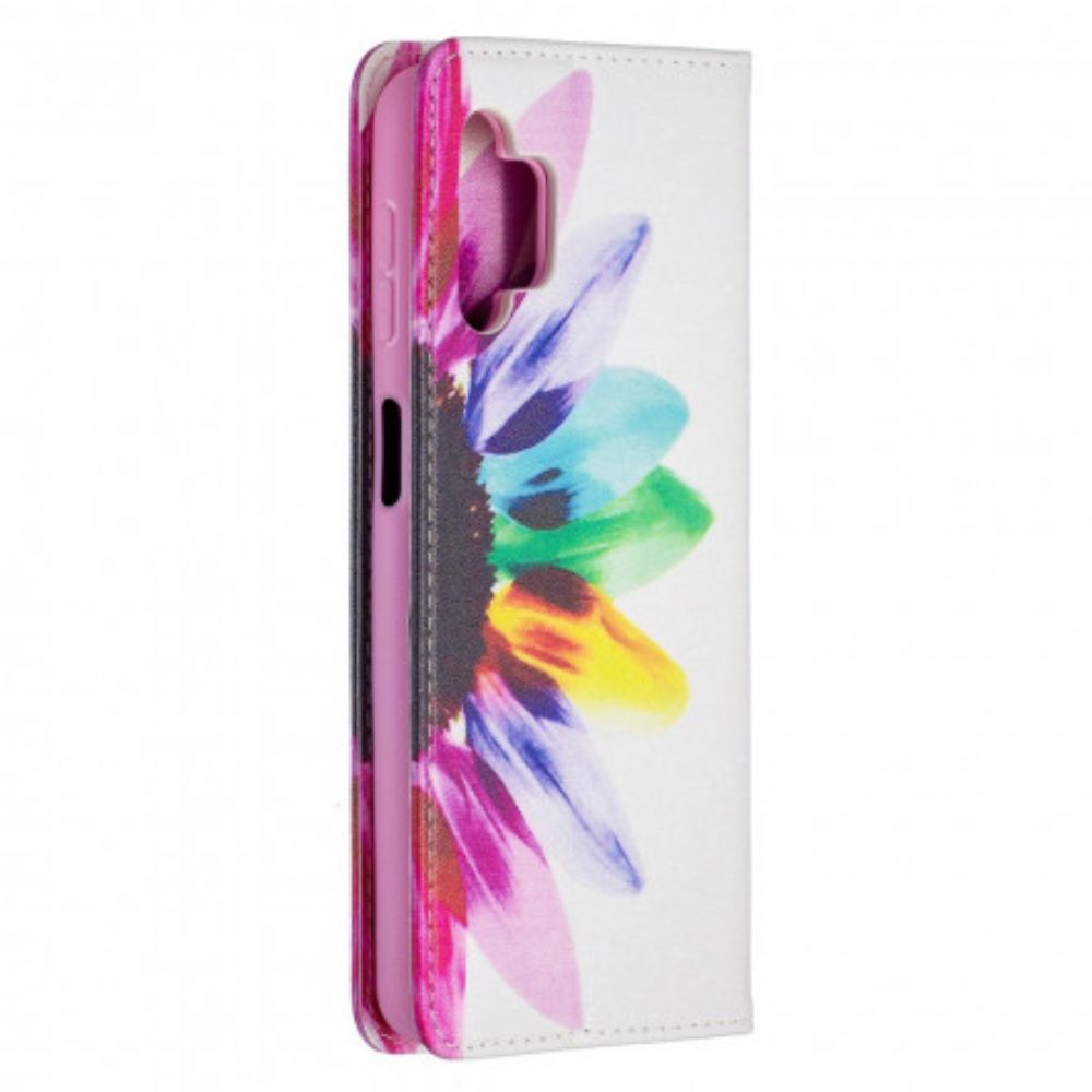 Bescherming Hoesje voor Samsung Galaxy A32 5G Folio-hoesje Aquarel Bloem