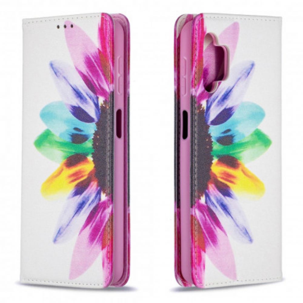 Bescherming Hoesje voor Samsung Galaxy A32 5G Folio-hoesje Aquarel Bloem