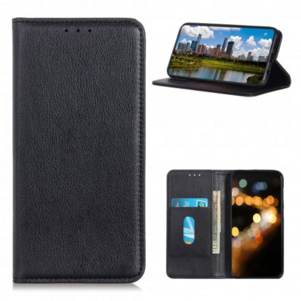 Bescherming Hoesje voor Samsung Galaxy A32 5G Folio-hoesje Elegance Split Litchi Leer