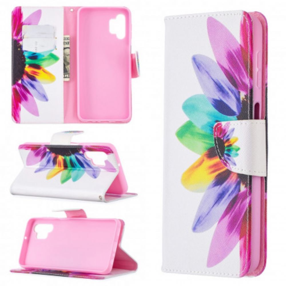 Folio-hoesje voor Samsung Galaxy A32 5G Aquarel Bloem