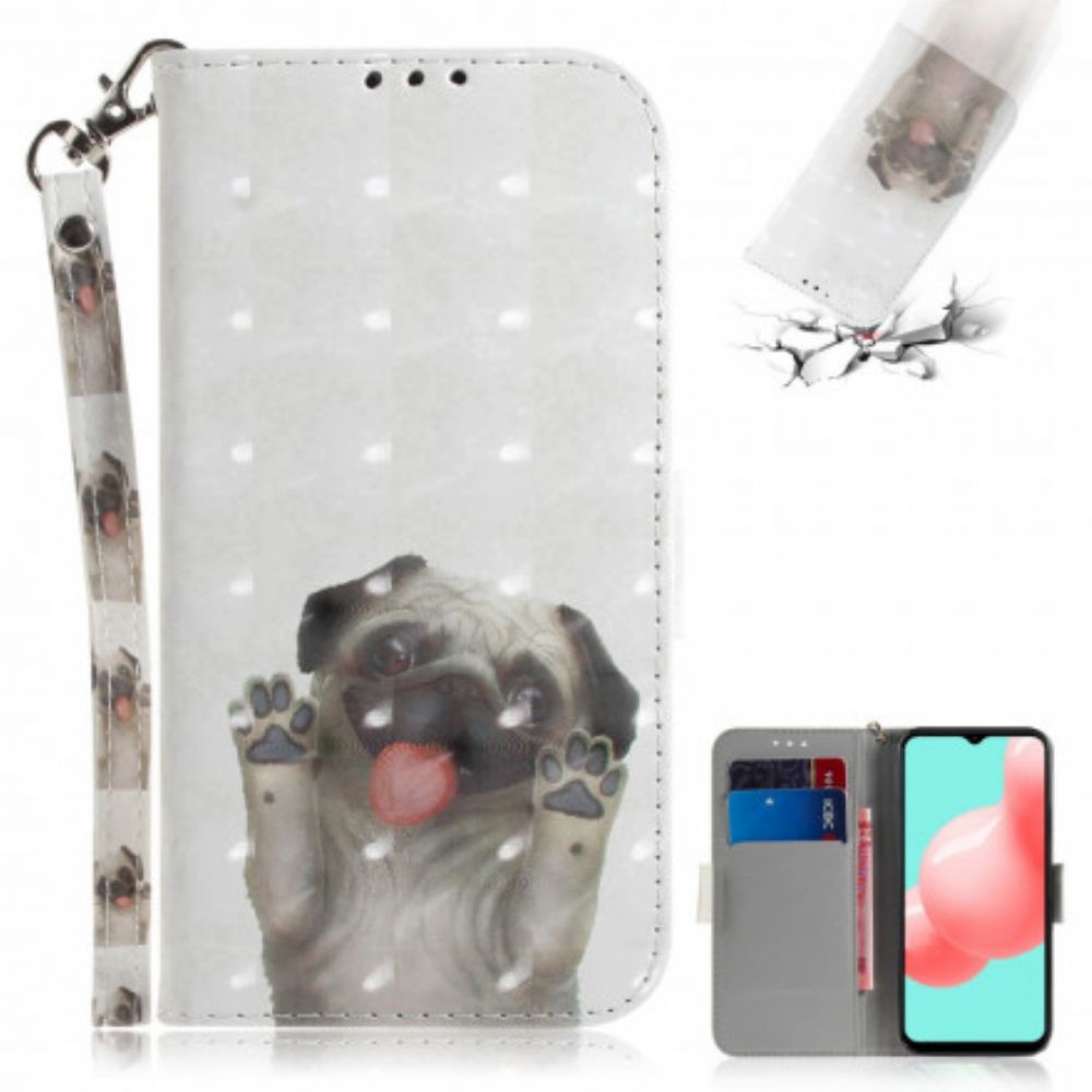 Folio-hoesje voor Samsung Galaxy A32 5G Met Ketting Hou Van Mijn Hond String