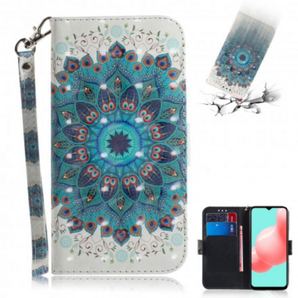 Folio-hoesje voor Samsung Galaxy A32 5G Met Ketting Meesterlijke Mandala Met Bandjes