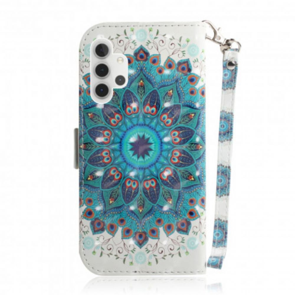 Folio-hoesje voor Samsung Galaxy A32 5G Met Ketting Meesterlijke Mandala Met Bandjes