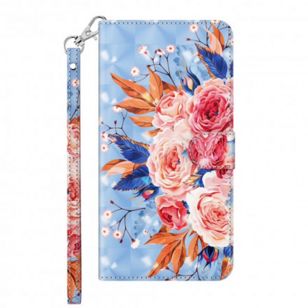 Folio-hoesje voor Samsung Galaxy A32 5G Romantische Spot Met Lanyard