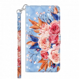 Folio-hoesje voor Samsung Galaxy A32 5G Romantische Spot Met Lanyard