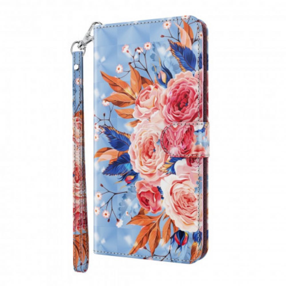 Folio-hoesje voor Samsung Galaxy A32 5G Romantische Spot Met Lanyard