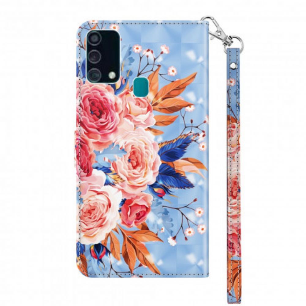 Folio-hoesje voor Samsung Galaxy A32 5G Romantische Spot Met Lanyard