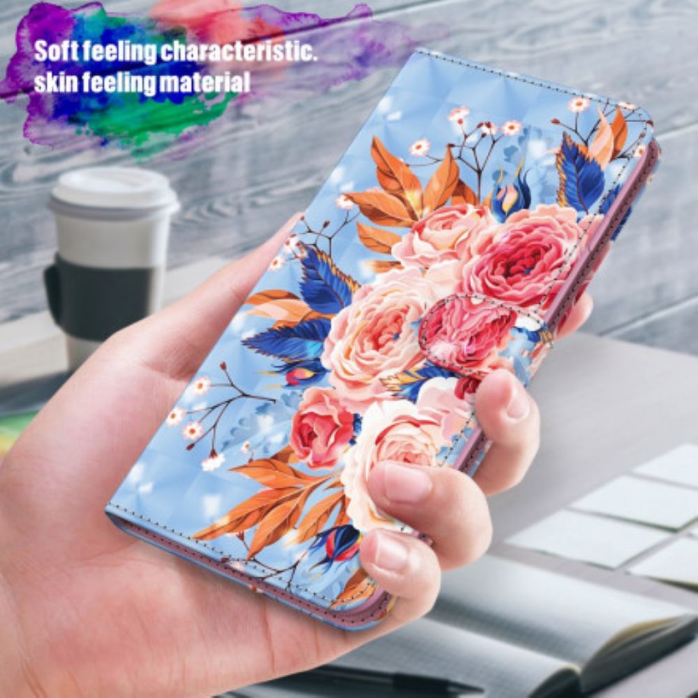 Folio-hoesje voor Samsung Galaxy A32 5G Romantische Spot Met Lanyard