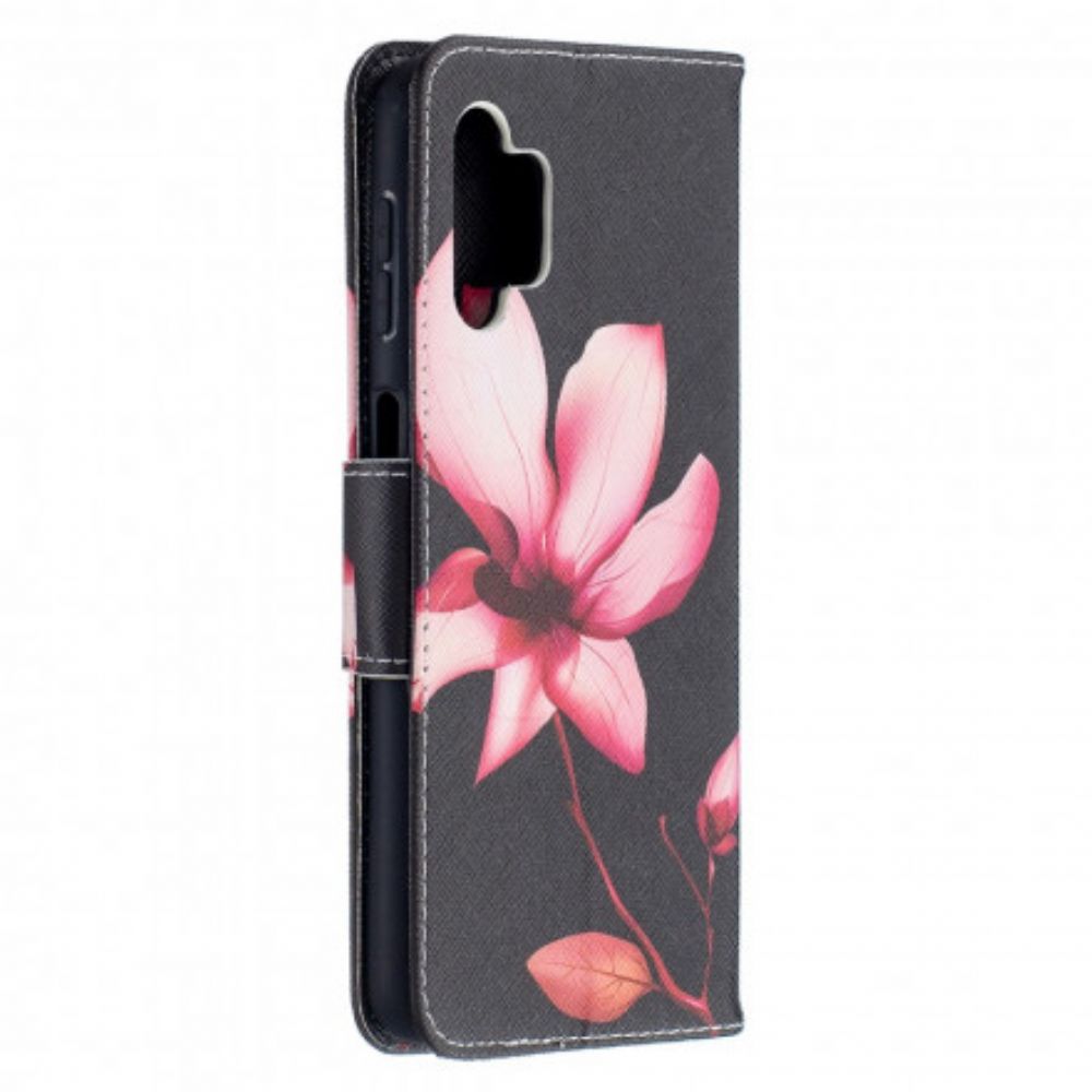 Folio-hoesje voor Samsung Galaxy A32 5G Roze Bloem