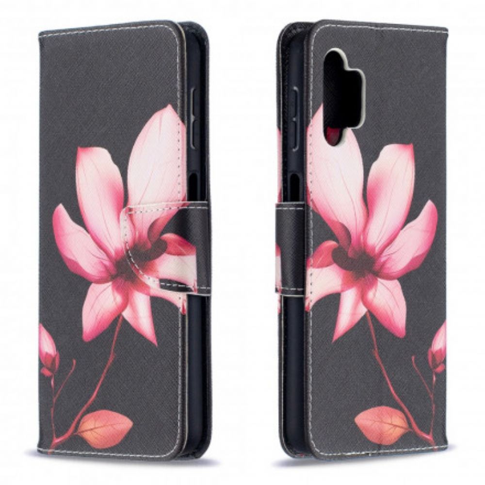 Folio-hoesje voor Samsung Galaxy A32 5G Roze Bloem