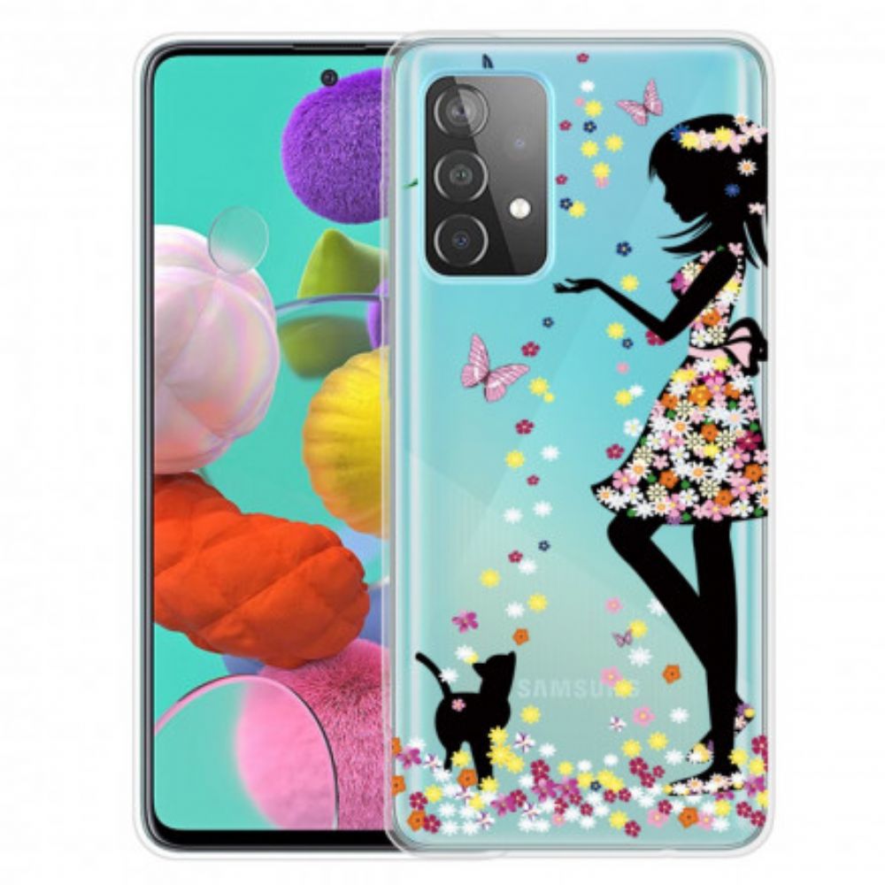 Hoesje voor Samsung Galaxy A32 5G Bloemenmeisje