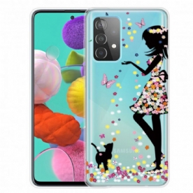 Hoesje voor Samsung Galaxy A32 5G Bloemenmeisje