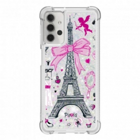 Hoesje voor Samsung Galaxy A32 5G Eiffeltoren Glitter