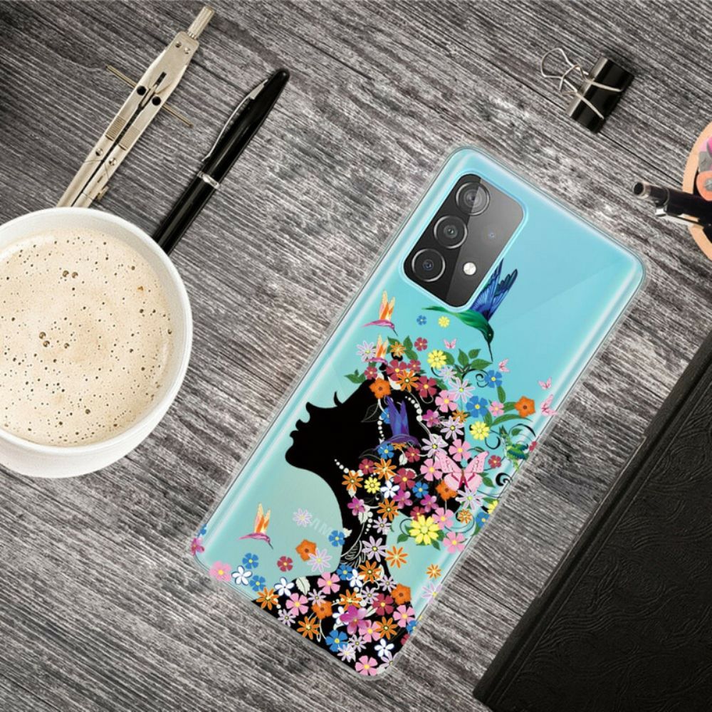 Hoesje voor Samsung Galaxy A32 5G Mooi Bloemhoofd