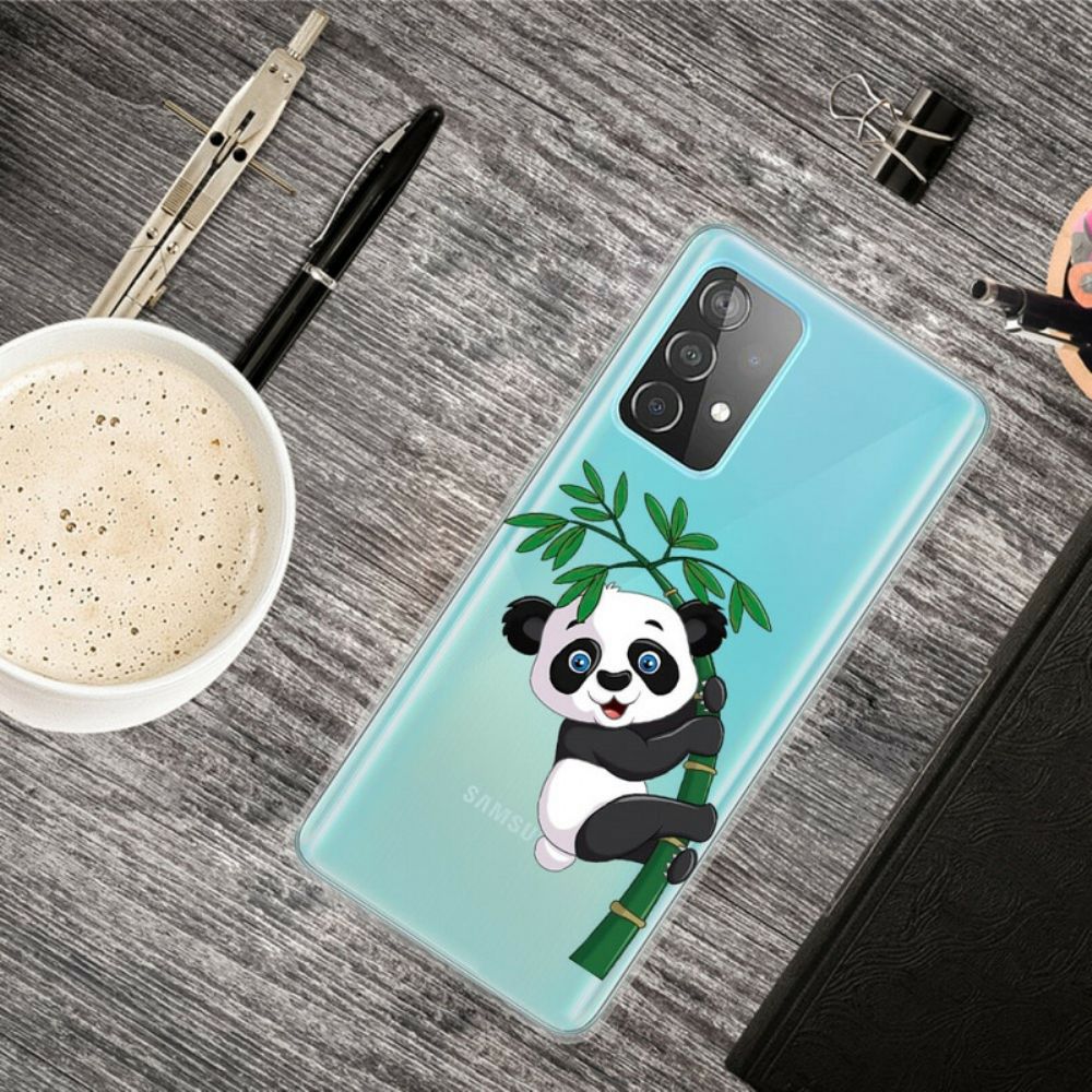 Hoesje voor Samsung Galaxy A32 5G Panda Op Bamboe