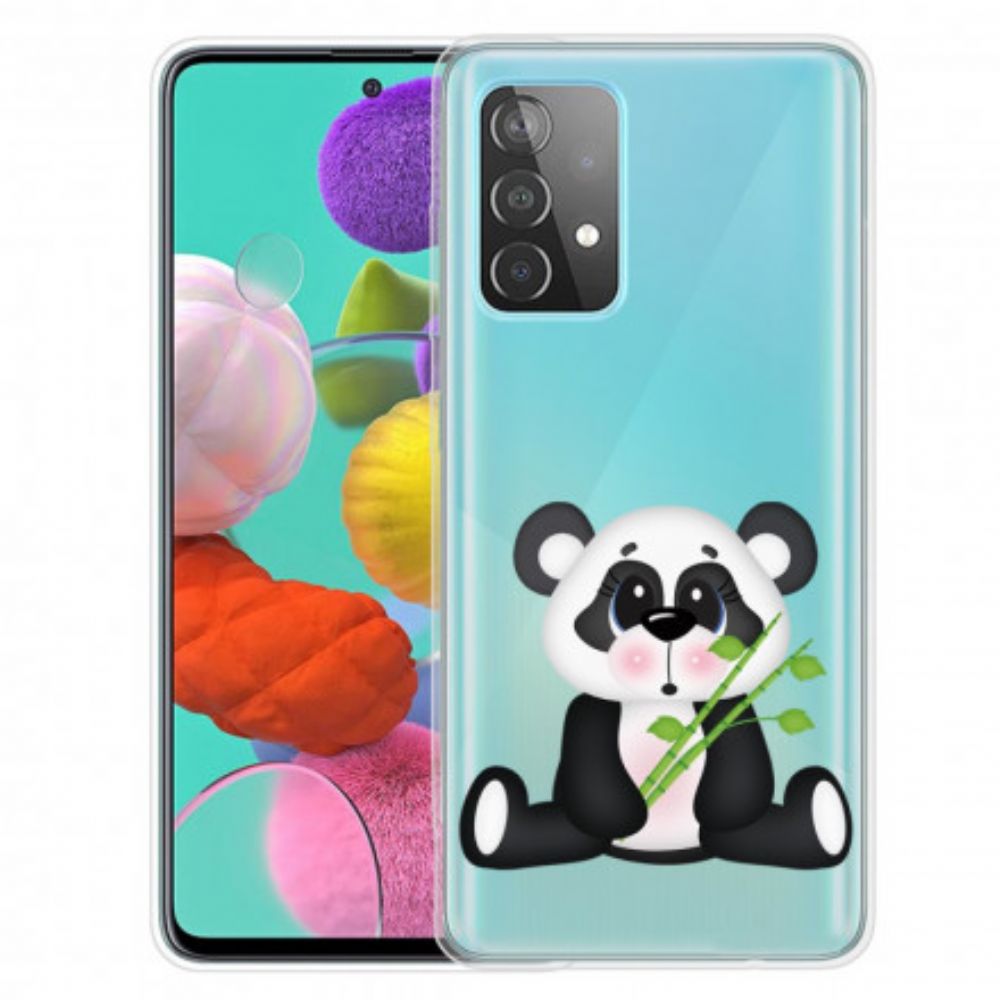 Hoesje voor Samsung Galaxy A32 5G Transparante Droevige Panda