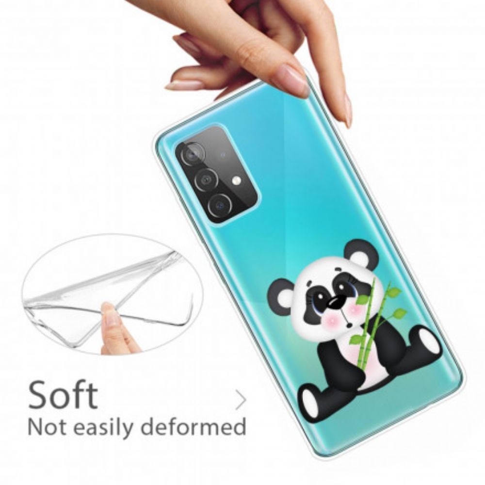 Hoesje voor Samsung Galaxy A32 5G Transparante Droevige Panda