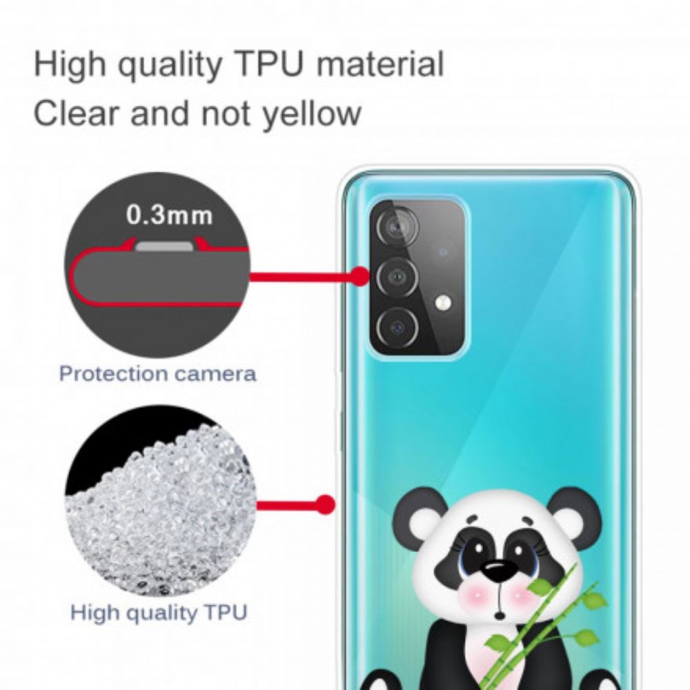 Hoesje voor Samsung Galaxy A32 5G Transparante Droevige Panda