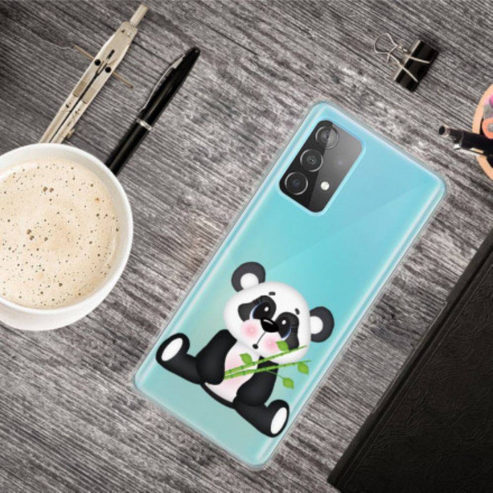 Hoesje voor Samsung Galaxy A32 5G Transparante Droevige Panda