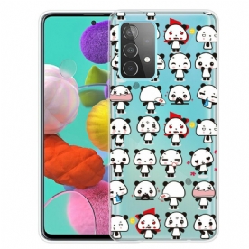 Hoesje voor Samsung Galaxy A32 5G Transparante Grappige Panda's