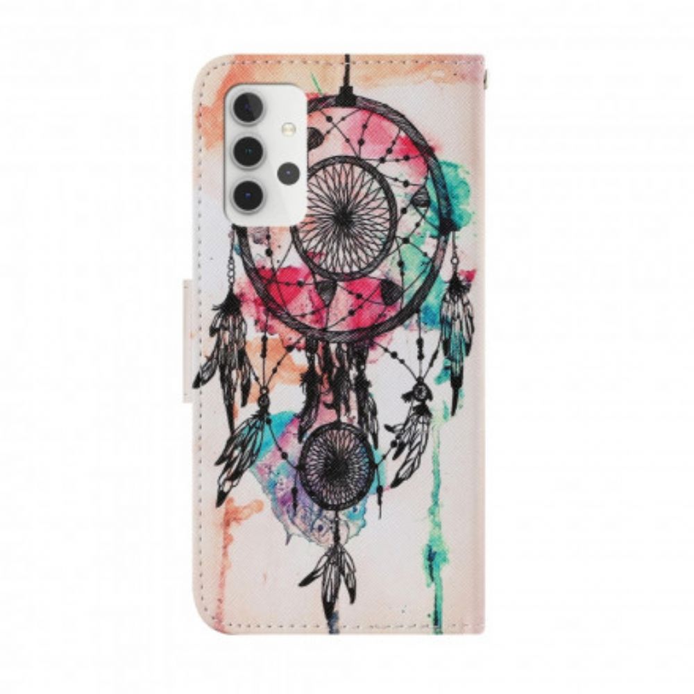 Leren Hoesje voor Samsung Galaxy A32 5G Aquarel Dromenvanger