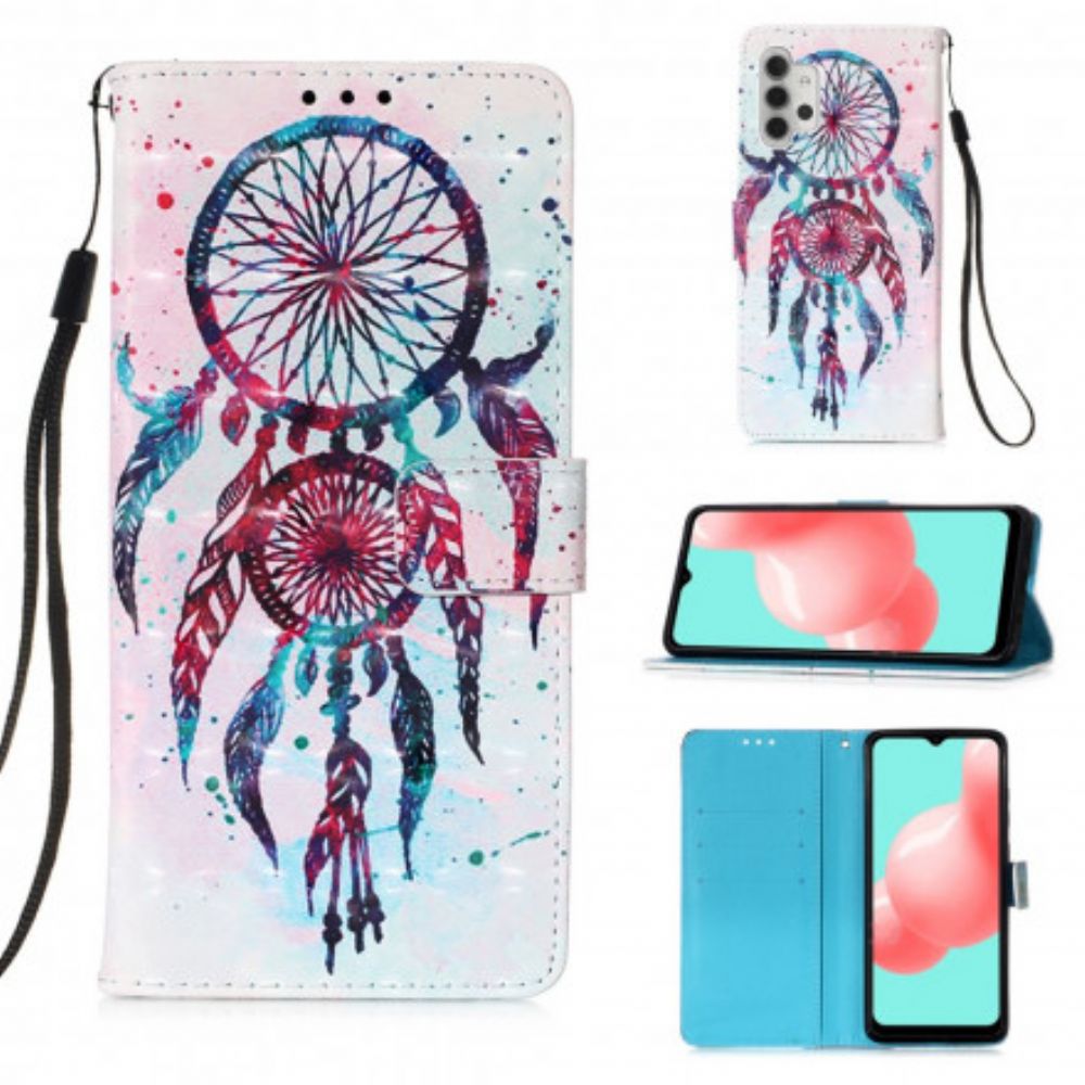 Leren Hoesje voor Samsung Galaxy A32 5G Aquarel Dromenvanger