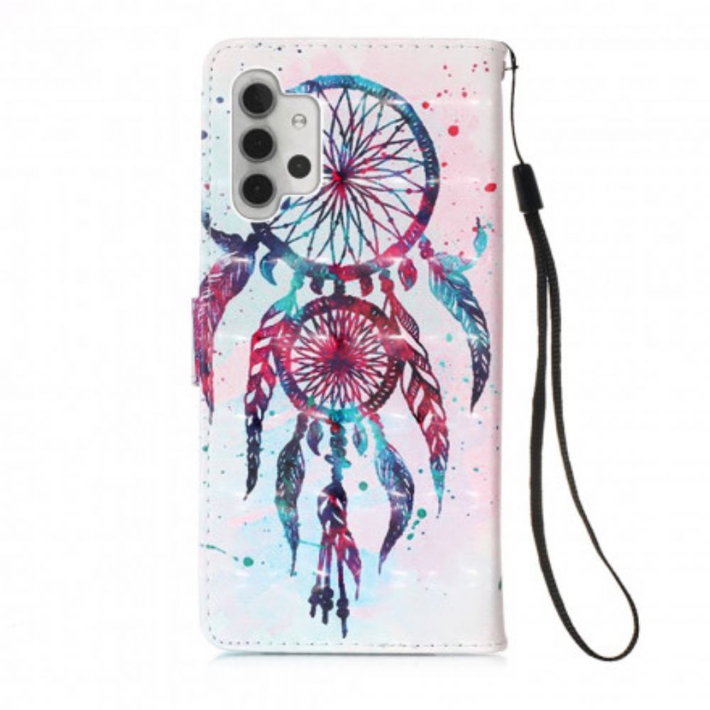 Leren Hoesje voor Samsung Galaxy A32 5G Aquarel Dromenvanger