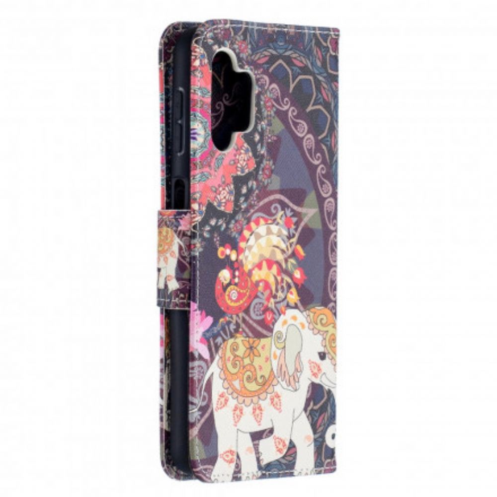 Leren Hoesje voor Samsung Galaxy A32 5G Indische Olifant