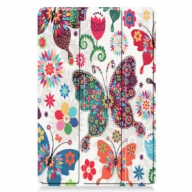 Bescherming Hoesje voor Samsung Galaxy Tab S8 / Tab S7 Vintage Bloem Pennenhouder