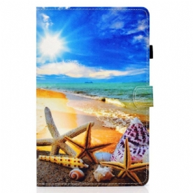 Folio-hoesje voor Samsung Galaxy Tab S8 / Tab S7 Leuk Strand