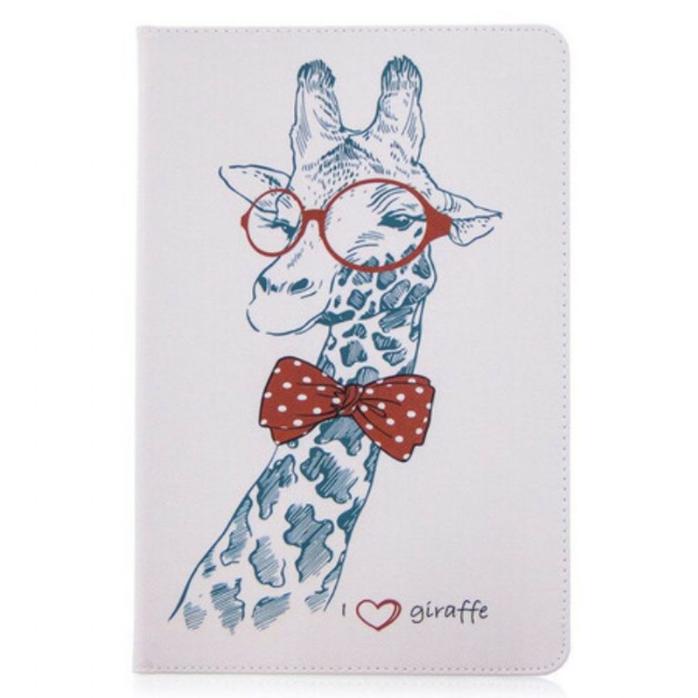 Folio-hoesje voor Samsung Galaxy Tab S8 / Tab S7 Patroon Met Giraffenprint