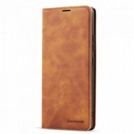 Bescherming Hoesje voor Samsung Galaxy M12 / A12 Folio-hoesje Forwenw Ledereffect