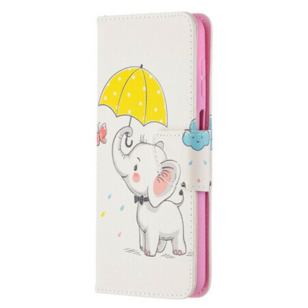 Folio-hoesje voor Samsung Galaxy M12 / A12 Baby Olifant