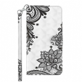 Folio-hoesje voor Samsung Galaxy M12 / A12 Chique Kant