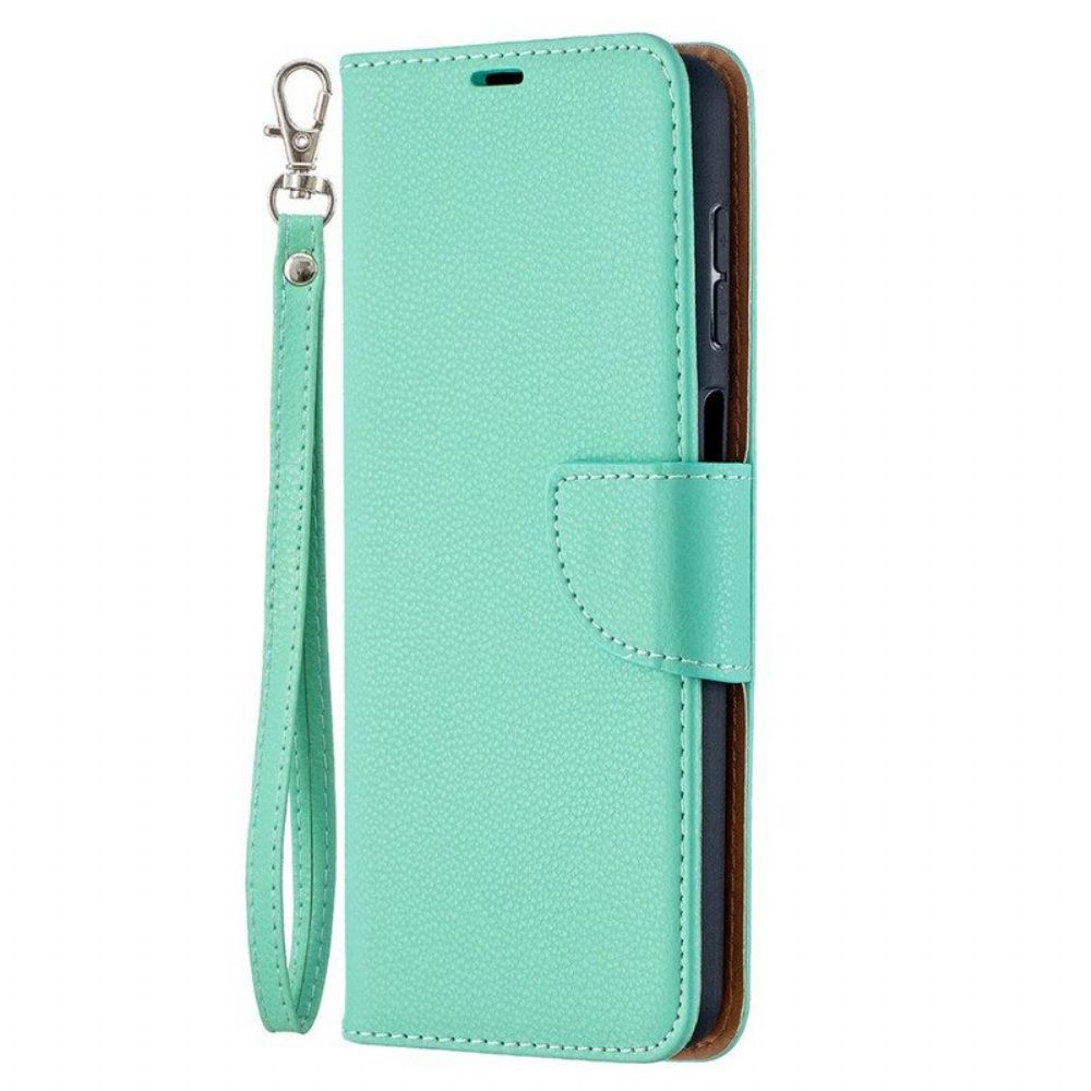 Folio-hoesje voor Samsung Galaxy M12 / A12 Flip Case Lychee Rabat Schuin