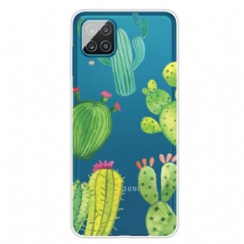 Hoesje voor Samsung Galaxy M12 / A12 Aquarel Cactussen