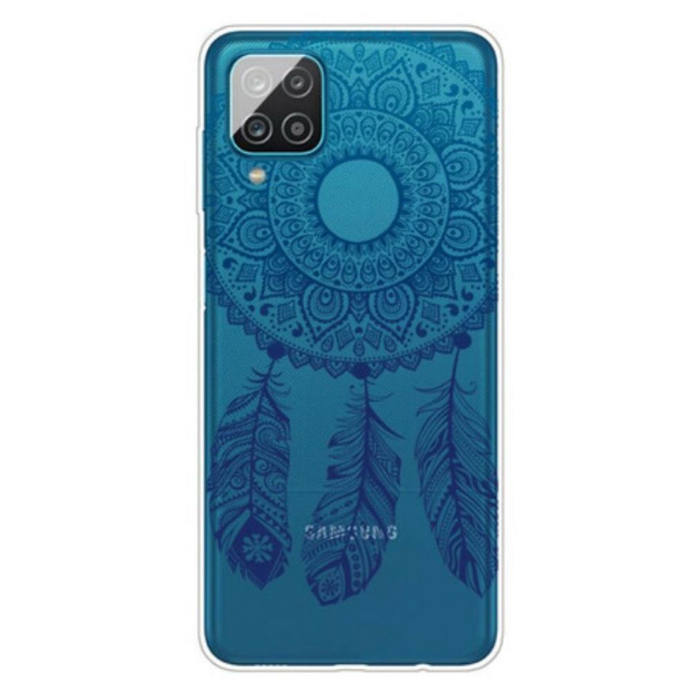 Hoesje voor Samsung Galaxy M12 / A12 Enkelbloemige Mandala