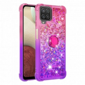 Hoesje voor Samsung Galaxy M12 / A12 Glitter Ringbeugel