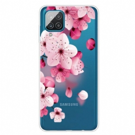 Hoesje voor Samsung Galaxy M12 / A12 Kleine Roze Bloemen