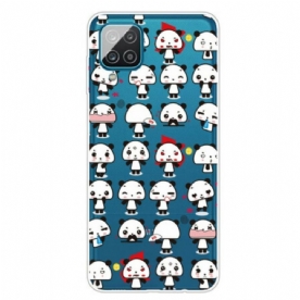 Hoesje voor Samsung Galaxy M12 / A12 Naadloze Grappige Panda's