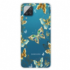 Hoesje voor Samsung Galaxy M12 / A12 Ontwerp Vlinders