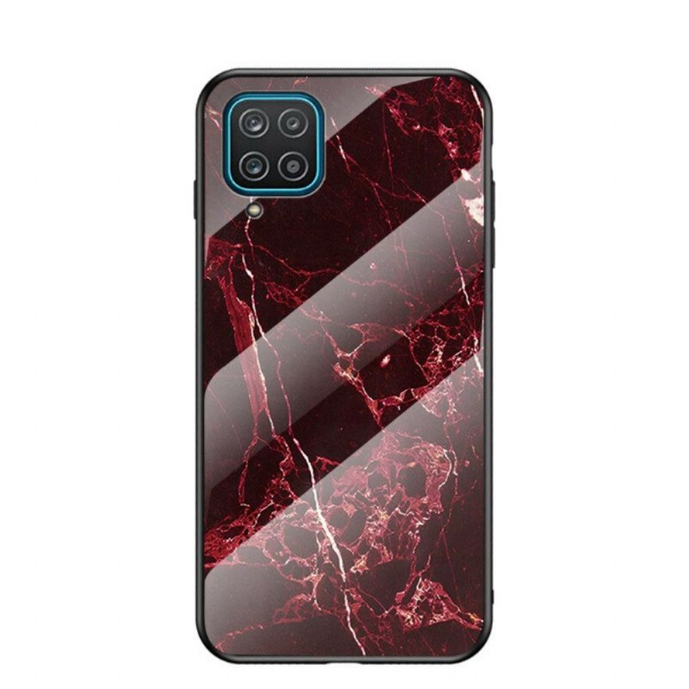 Hoesje voor Samsung Galaxy M12 / A12 Premium Kleur Gehard Glas