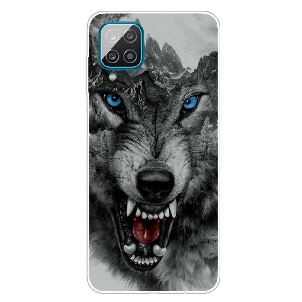 Hoesje voor Samsung Galaxy M12 / A12 Sublieme Wolf