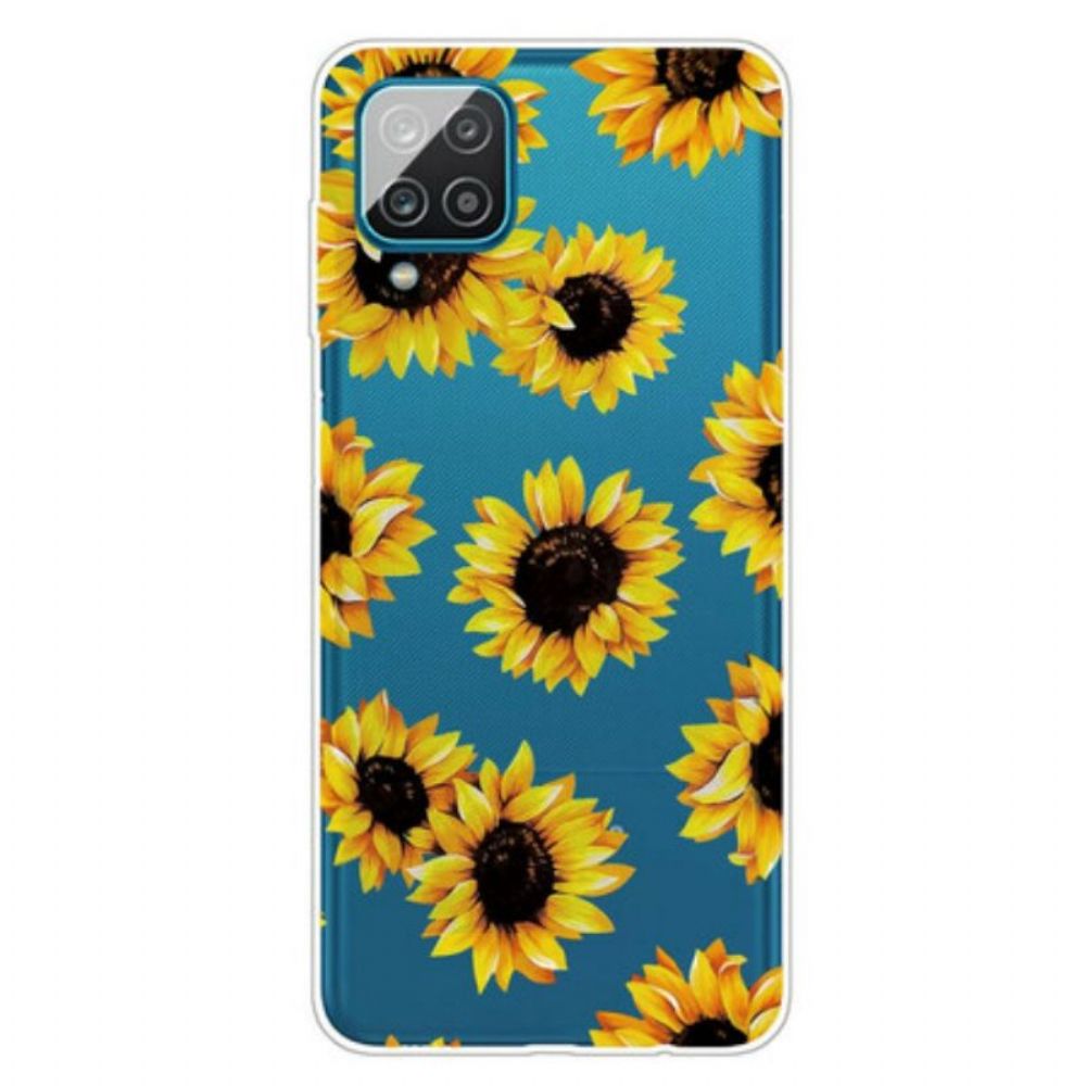 Hoesje voor Samsung Galaxy M12 / A12 Zonnebloemen