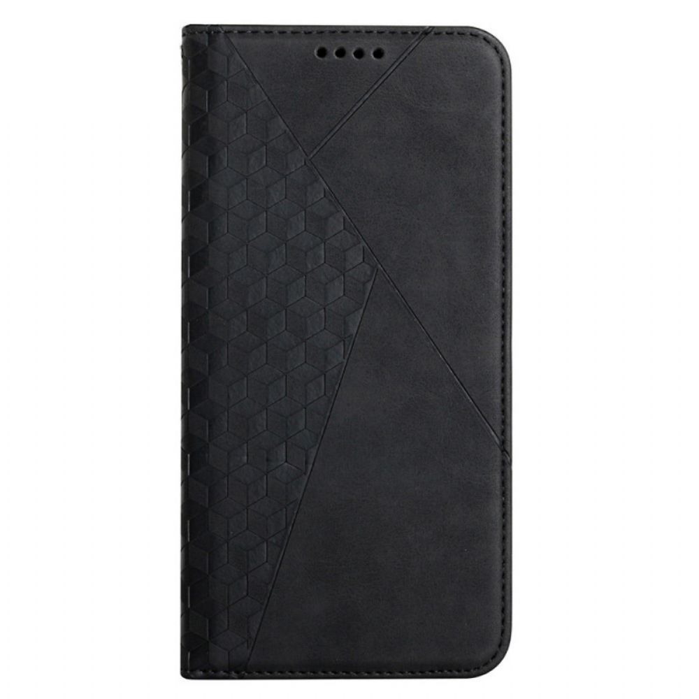 Bescherming Hoesje voor Oppo Find X3 Lite Folio-hoesje Geo Leereffect