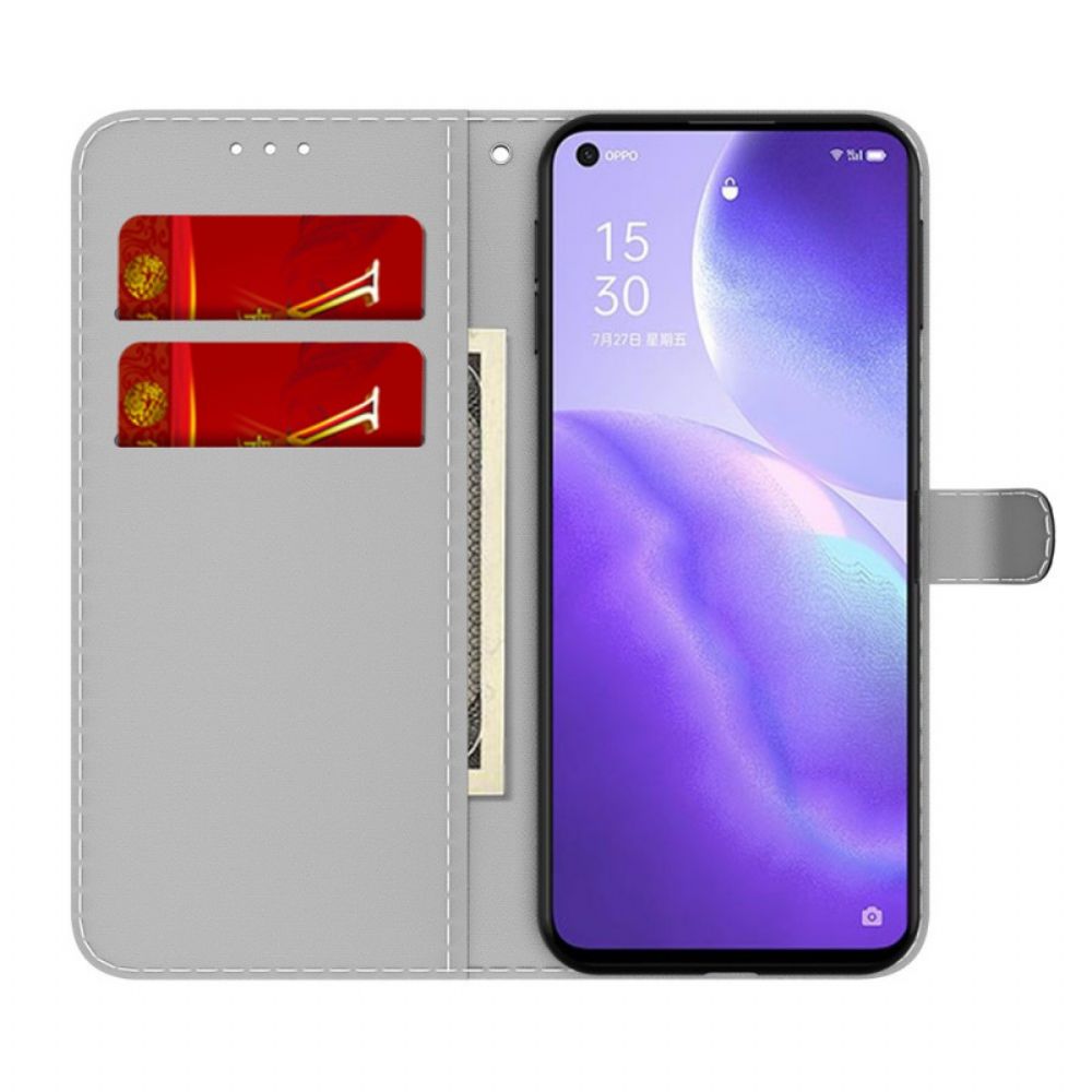 Folio-hoesje voor Oppo Find X3 Lite Abstract Patroon