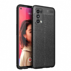 Hoesje voor Oppo Find X3 Lite Dubbele Lijn Litchi Leder Effect