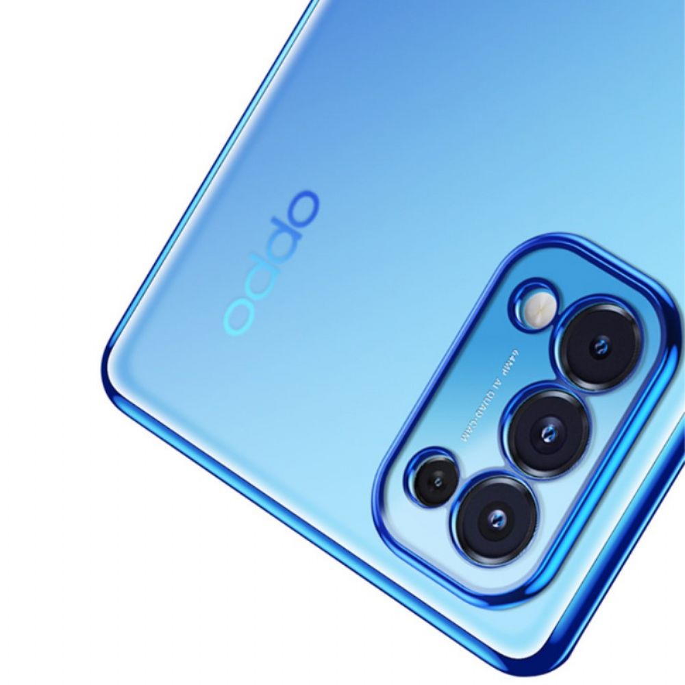 Telefoonhoesje voor Oppo Find X3 Lite Transparante Randen Metaal Stijl Sulada