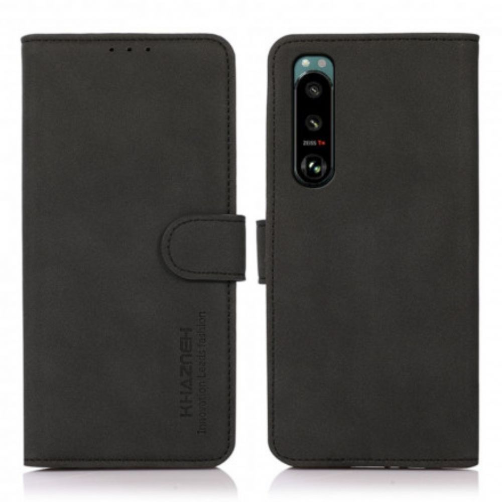 Flip Case voor Sony Xperia 5 III Khazneh Mode Leereffect