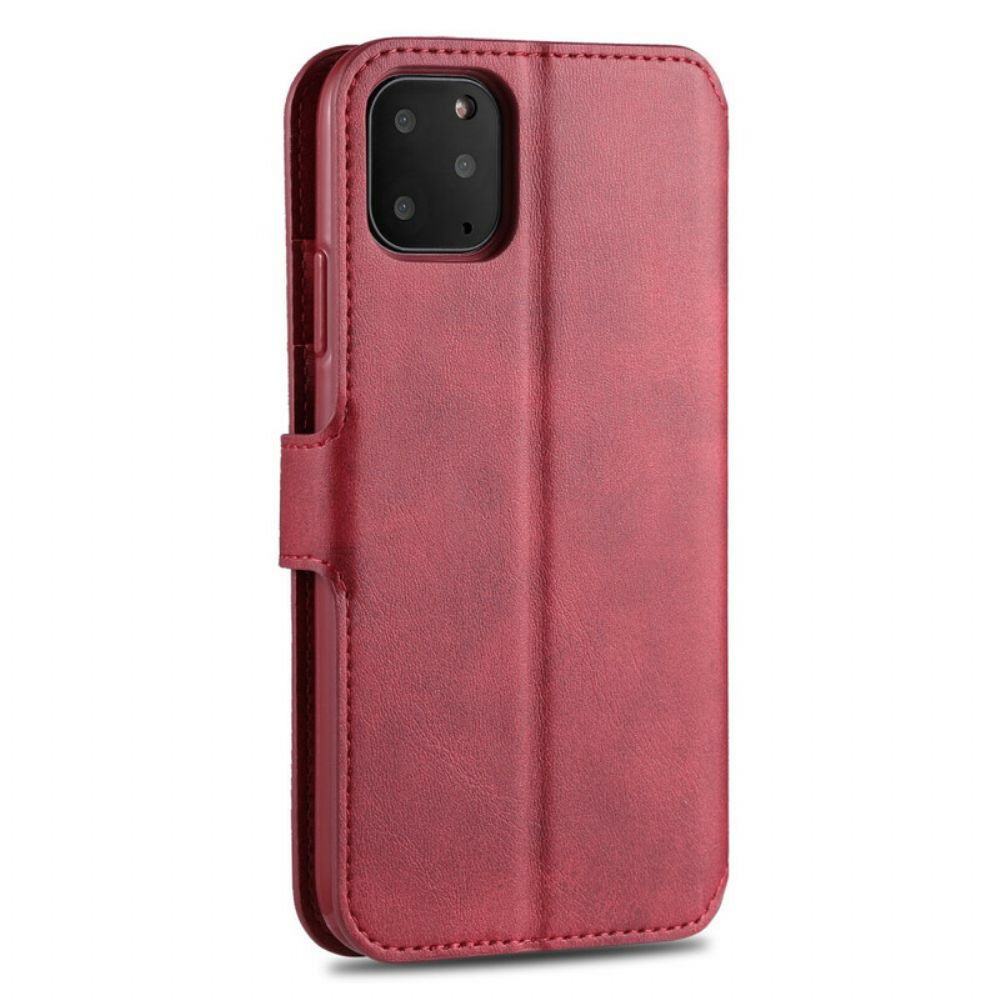 Flip Case voor iPhone 12 / 12 Pro Azns Ledereffect